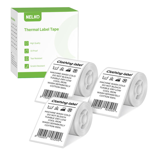 Thermal Labels for Nelko PM220 Label Maker, 2'' x 3.15'' (50x80mm) Thermal Sticker Label, Waterproof, Multi-Purpose Label Tape, 3 Roll of 100 Self-Adhesive Thermal Paper (White) 300