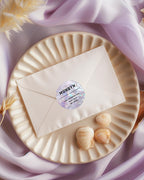 2" Shell Texture Round Thermal Labels 500 Labels/Roll+2" Transparent Round Thermal Labels 500 Labels/Roll