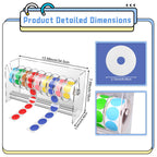 Sticker Dispenser,Label Dispenser,Sticker Holder Organizer,Sticker Roll Dispenser,Adjustable 9 Disks Acrylic Lable Roll Holder Organizer, Label Stand for Holding Tape Sticker Label Office and Home