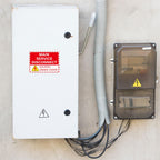 12 Pack Main Service Disconnect Labels Sign, Emergency Service Disconnect Sticker Decals for Electrical Panel, Indoor and Outdoor(5"x3.5")