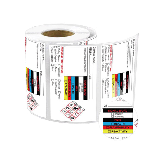 Chemical Identifying and Marking Labels 2x4 inch Safety Data Sheet Stickers 300pcs