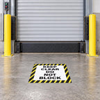 5 Pack Keep Clear Do Not Block Stickers 17 × 17 Inches