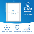 5" X 7" Matte White Printable Half Sheet Shipping Labels 200 Labels