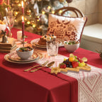 Veemoon Christmas Tree Serving Platter Small Bamboo Charcuterie Board Appetizer Display Tray Divided Candy Dish with 3 Compartments Snack Dessert Candy Fruit Plates for Xmas Party