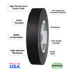 BookGuard premium bookbinding repair cloth tape, 1 inch wide, 30-yard roll, durable packing tape for book restoration.