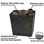 Vintage Beer Bottle Cap Catcher Holder Wall Mounted Drain Opening Bronze