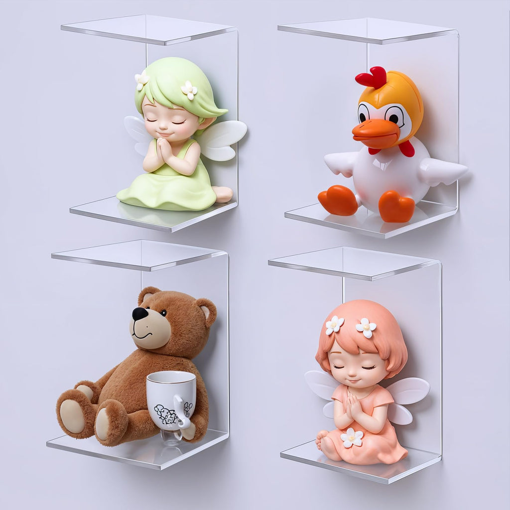16 Pack Clear Acrylic Display Risers, Display Stand for Figures, Buffets, Dessert, Cupcakes, Candy, Jewelry and Collectibles (4.1" x 3.2" x 2.2" )
