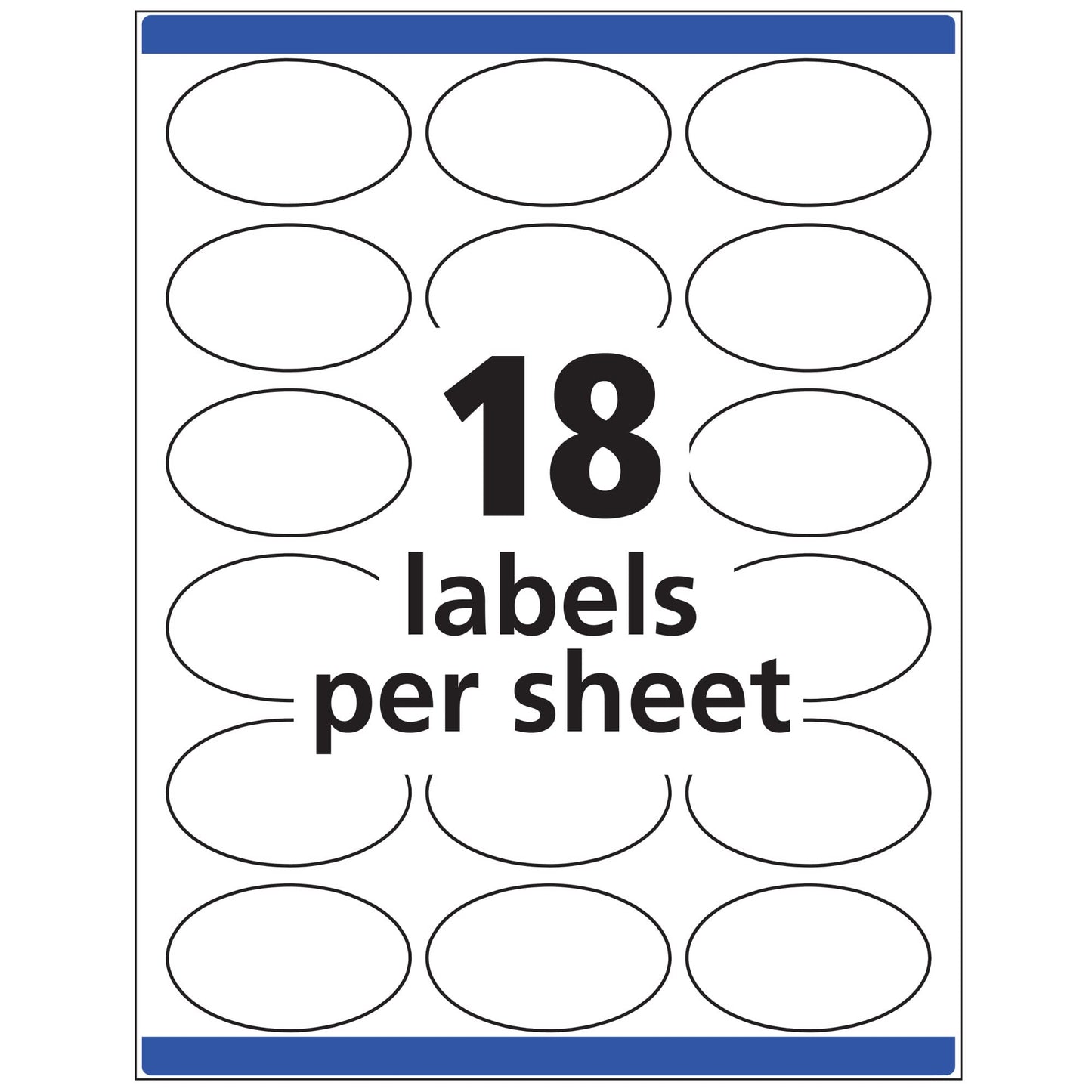 Avery Easy Peel Oval ID Labels, Sure Feed, Print to Edge, Perm Adhesive, 1.5" x 2.5", 270 Ct (6583)