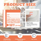 Relaxweex dishwasher temperature test strips showing 160°F heat indicator labels for commercial and home dishwashers.