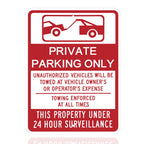 Zonon 1 Pack Private Parking Only Sign, 18" x 24"
