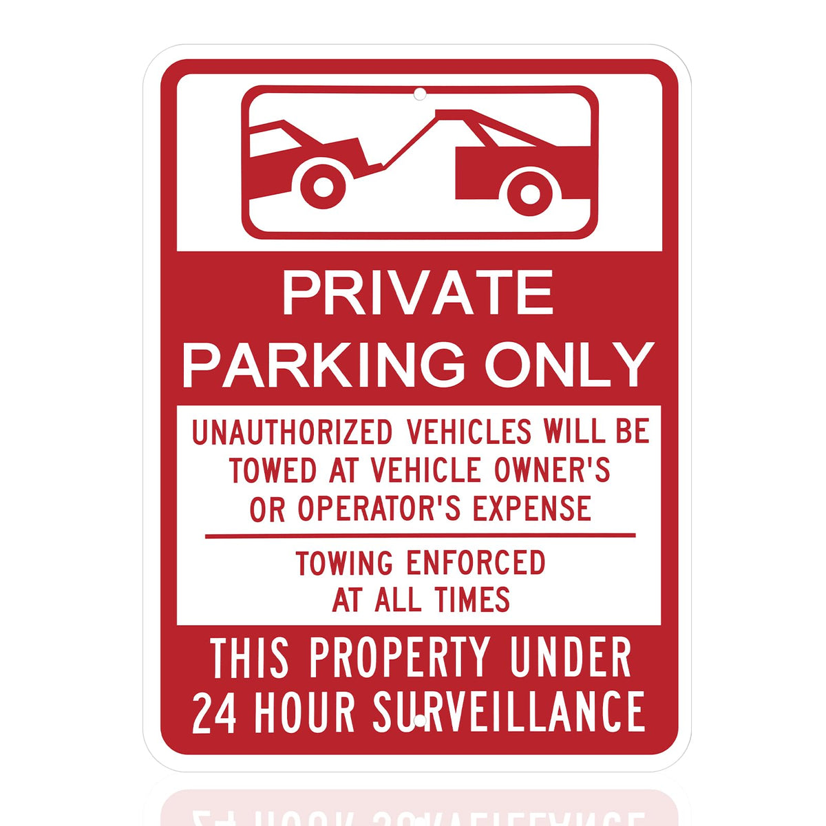 Zonon 1 Pack Private Parking Only Sign, 18" x 24"