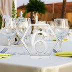 Table Numbers, Wedding Acrylic Standing Table Numbers with Holder Base for Wedding, Party, Events or Catering Decoration (Silver-40)