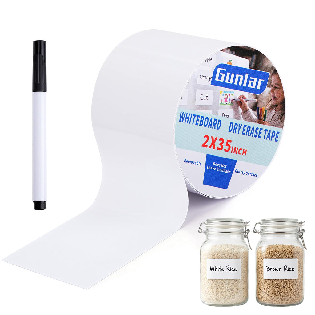Dry Erase Label Stickers,Self Adhesive Whiteboard Labels with Pens