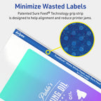 Avery® TrueBlock® Matte White Rectangle Labels, Sure Feed® Technology, 3" x 6", 75 Matte White Labels, Print-to-The-Edge, Laser/Inkjet Printable, Great for Packaging and Product Merchandising 75 labels
