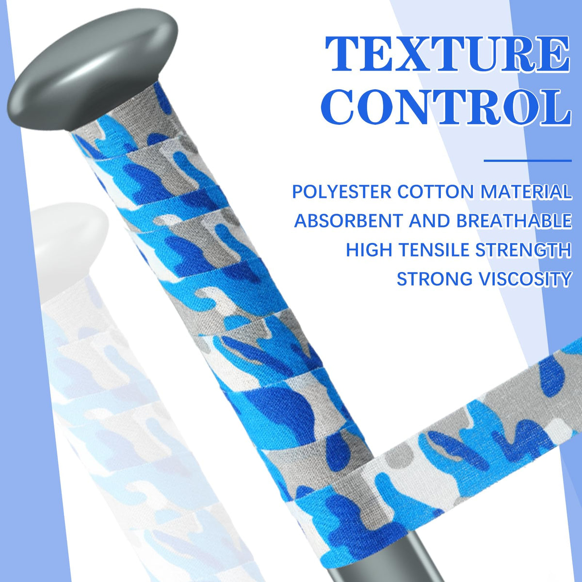 Sosation 12 Rolls Bat Grip Tape Comfortable and Soft Full Adhesive Baseball Softball Precut Batting Grip Tape Replacement for Sports 0.98 x 393.7 Inch Texture
