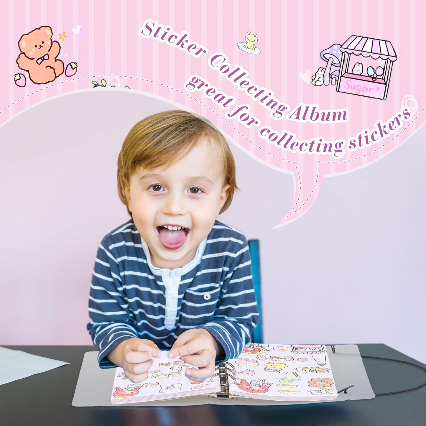 Spakon Sticker Collecting Album Sheets Reusable Book Sticker Collection Accessories for Collection Back to School Gifts, A6/A5(1 Piece,A6) 1