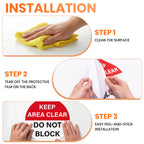 10 Pack 12"x12" Keep Area Clear Do Not Block Floor Sign Stickers Multicolor 10 Pack 12" Keep Area Clear Do Not Block