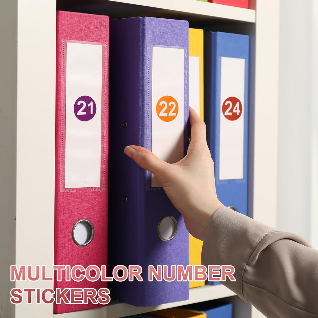PATIKIL 9 Rolls Number 1-9 Circle Stickers Self-Adhesive Number Label