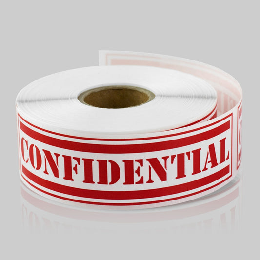 600 Confidential Labels - 1 x 4 Inch, Red, Confidential Special Handling Instructions Stickers/Labels for Mailing or Hippa Documents