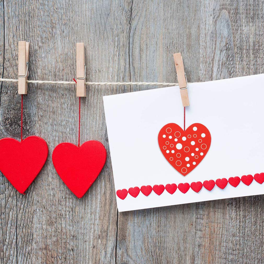 Dzrige Heart Stickers Roll Heart Shape Labels Love Decorative Stickers for Valentine Party Wedding Anniversary Candy Bag Envelop Bookmarks Decoration Supplies (500 Stickers per Roll)