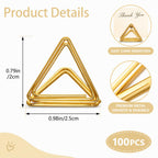 100pcs Gold Table Number Holders Triangle Place Card Holders