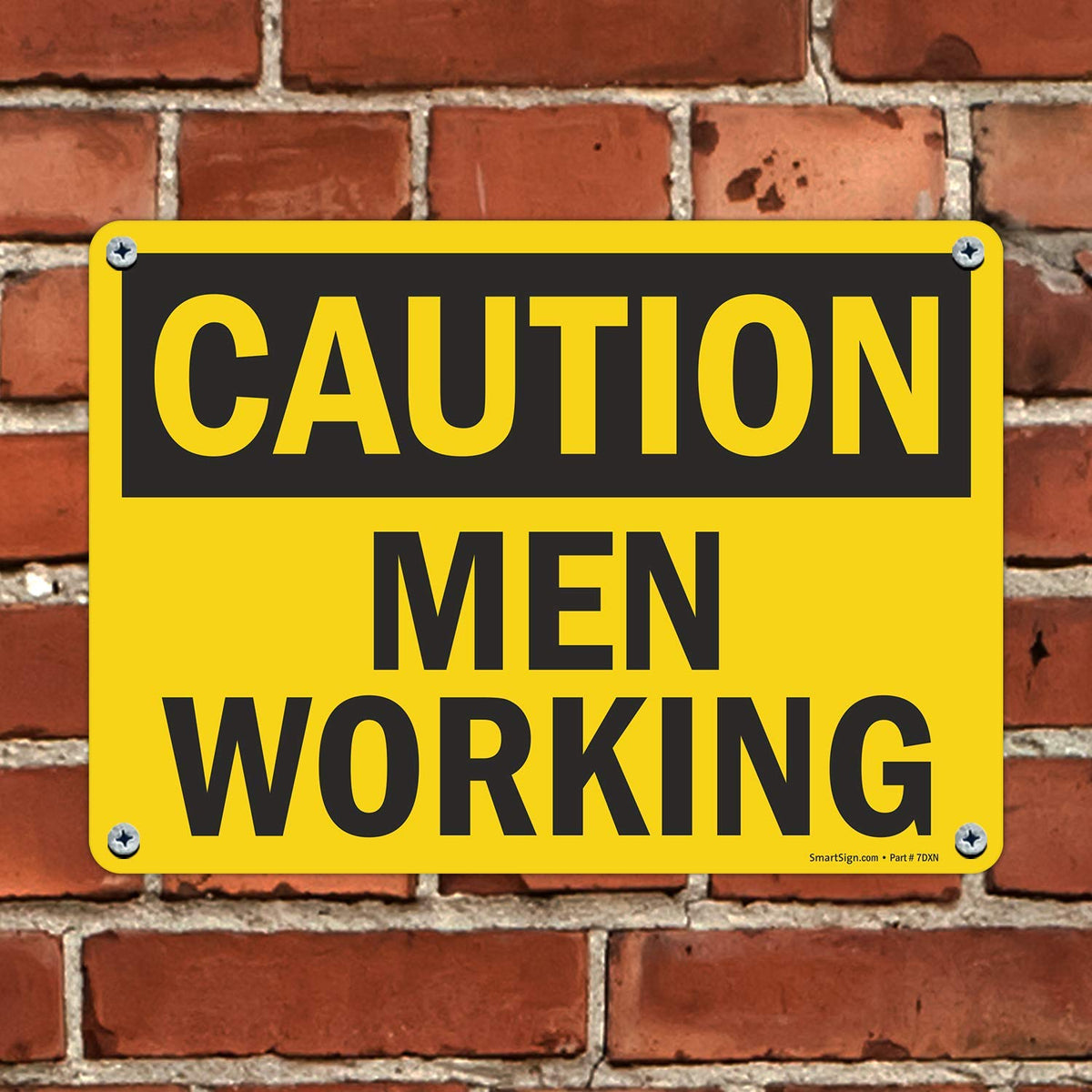 SmartSign "Caution - Men Working" Sign | 10" x 14" Aluminum