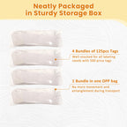 500 Pcs Goefun 1.8x1.4-inch White Price Tags with String Attached 500