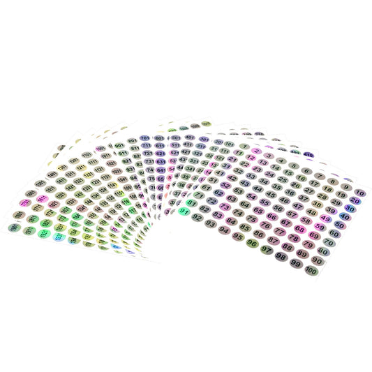 1 to 2000 Round Reflective Laser Number Stickers Self Adhesive Label Stickers Inventory Storage Organizing Sticker for DIY Craft Marking Numbering Manicure Tool (1-2000) 1-2000