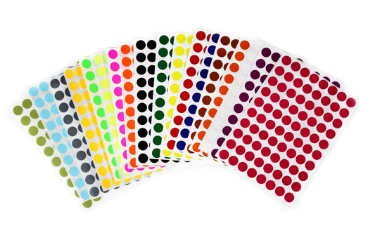 Royal Green Color Coding Round Dot Stickers 1/2 inch Labels in 18 Assorted Colors (0.5) 13mm - 1440 Pack