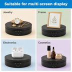 Denpetec Motorized Rotating Display Stand, 360 Degree Electric Turntable Matte
