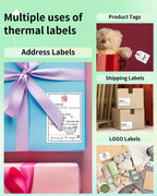 4"x3" Thermal Labels Roll for Small Business Supplies with 2" White Round Label Stickers Roll