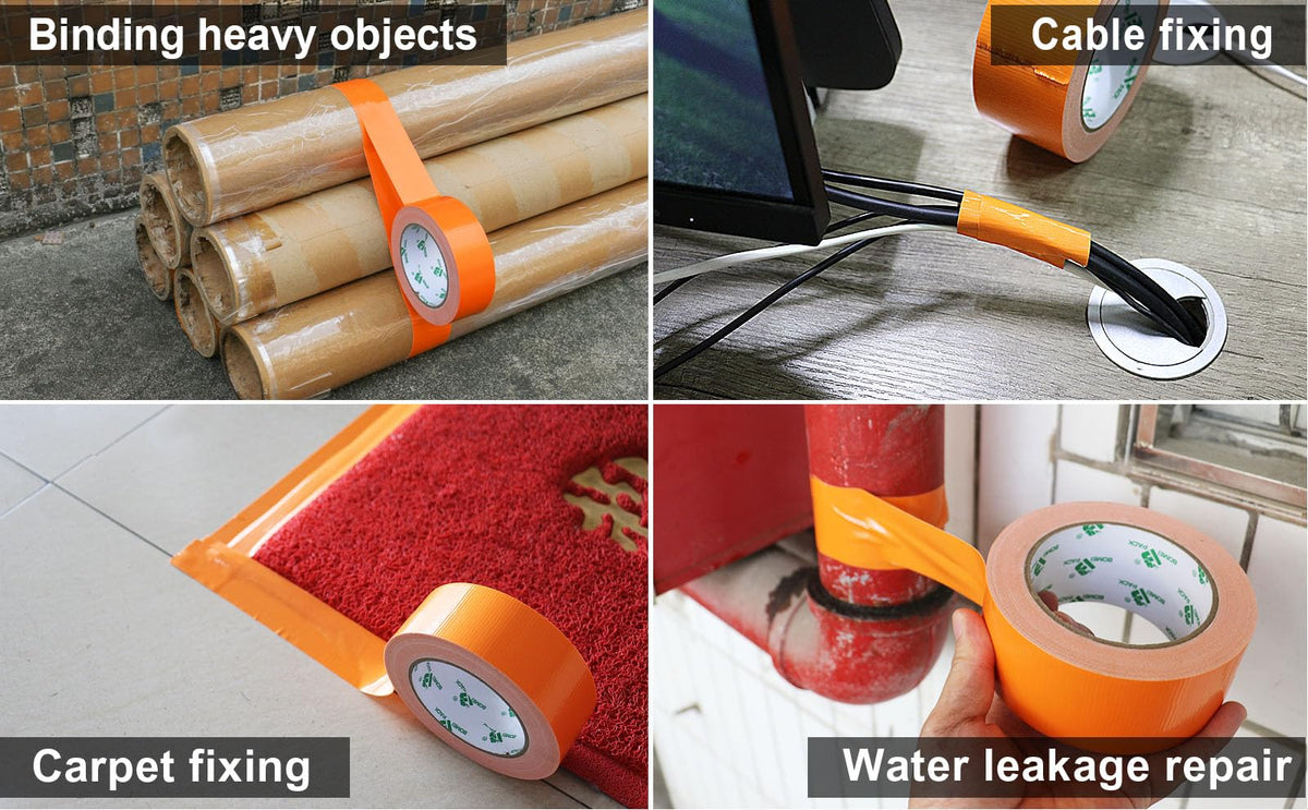 BOMEI PACK Orange Duct Tape, Industrial Grade 2Pack 1.5 inches (36mm) x 30 Yards, 9 Mil Heavy-Duty, Waterproof, UV Resistant for Crafts & Home Improvement