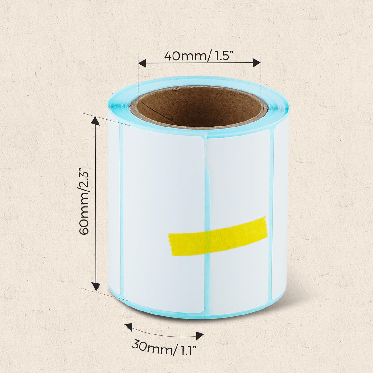 Bonvoisin Label Rolls, 60 x 30mm, Label Printing Scale, 10 Rolls Per Case