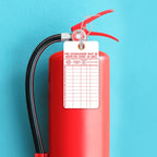 SmartSign “Fire Extinguisher Must Be Inspected Every 30 Days” Monthly Inspection Tags, 5.75 x 3 inch 13 Point Cardstock, Red and White (Pack of 100)