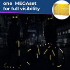 LOOM® Mega Reflective Stickers for Bikes & Helmets | 101pc | Yellow