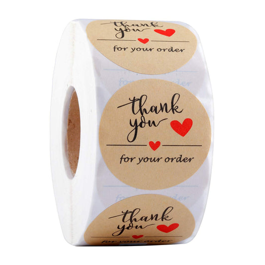 Lpraer 1000Pcs 2" Thank You for Your Order Stickers Roll Retro Adhesive Thank You Label for Packaging,Small Business,Envelopes,Cards,Letters,Boxes Thank You for Your Order (2 Inch 1000 Labels)