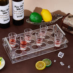 UNICRAFTALE 18 Shot Glass Serving Holder Tray for Home Bar