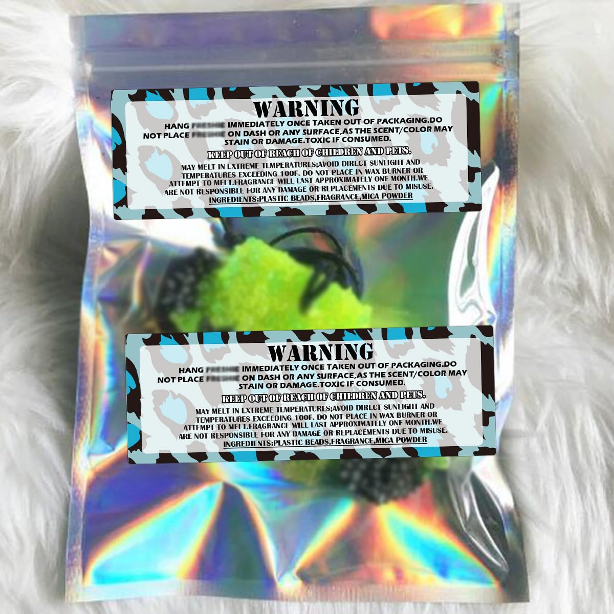 Car Freshness Warning Label Stickers - 300 Pcs, 1 x 3.5 inch, Blue