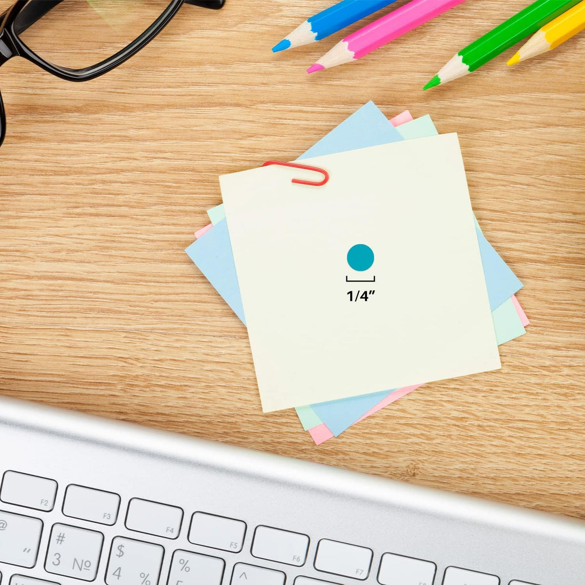 ChromaLabel 0.25 inch teal round color-coding label stickers, permanent dot stickers on a roll for organization and coding.