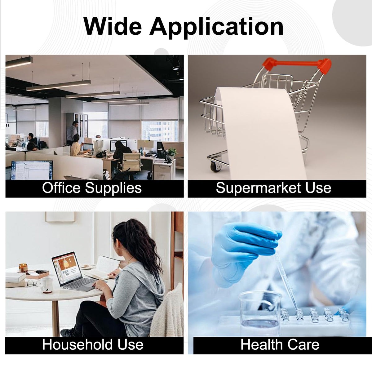 M21-750-595 2 Pack Compatible for (M21-750-595-WT) All-Weather Vinyl Label for Indoor/Outdoor ID, Black on White- for M210, M210-LAB, M211, BMP21-PLUS and BMP21-LAB Printerss, 0.75" W 21" L