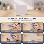 Kisangel 20pcs Matte White Dry Erase Tent Signs 4x3, Bakery Price Tags