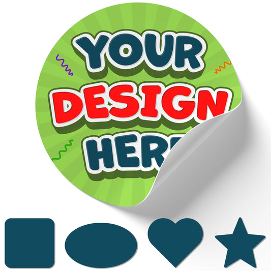 Custom Stickers - Personalized Waterproof Vinyl Stickers for Business Logo - Design Your Own Custom Labels - Made in The USA