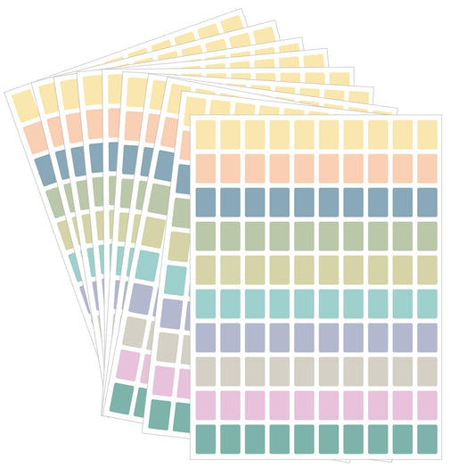 Starboling Color Coding Labels,3000 PCS 1/2" x 3/4" Morandi Rectangular Colored Labels Stickers,for Garage Sale,Price Tags,File Folder Tabs,and Classroom Organization 0.5x0.75''