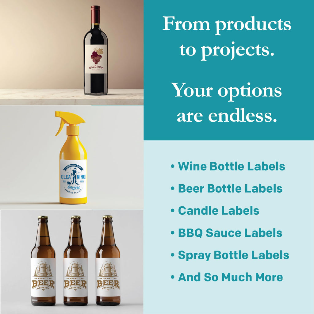 Premium Label Supply White Sticker Labels – 4" x 3" – Laser/Inkjet Compatible – (6 per Sheet), 100 Sheets – 600 Total Adhesive Labels 600 Labels