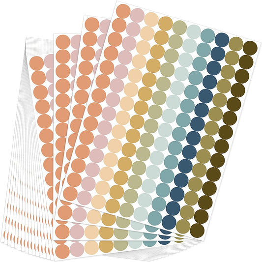 2800 Pieces Diameter 3/4 Inch 10 Colors Color Coding Labels Price Stickers Colored Stickers Assorted Removable Stickers for Classrooms Offices Labeling Marking (Gray Series)