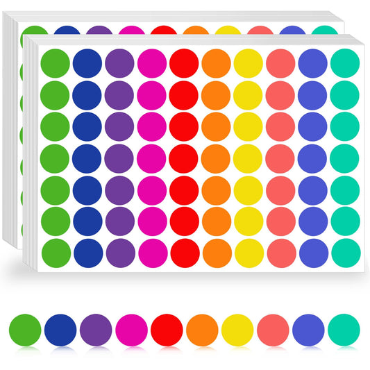 4200 Pcs Colored Dot Stickers, 3/4 inch Round Color Coding Labels, Circle Stickers Labels Sticky Dots Stickers for Toddlers, Organization in Office, Classroom, Home Teaching Events, Garage Sales Etc Multicolor C 4200 Pcs