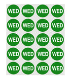 ChromaLabel 1-inch round removable day labels in a pack of 420 stickers, ideal for weekly organization and scheduling.