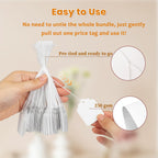 500 Pcs Goefun 1.8x1.4-inch White Price Tags with String Attached 500