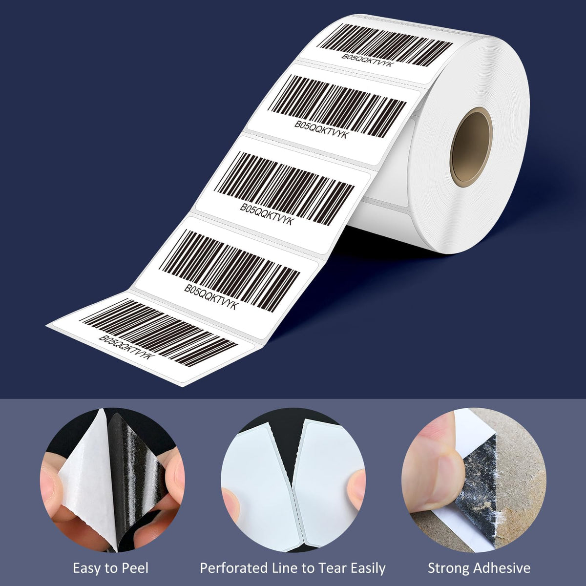 LLIKED 2.25" x 1.25" Direct Thermal Labels, 1000 Barcode Address Labels 2.25"x1.25"-1 Roll