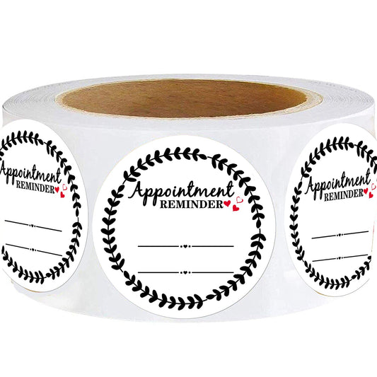 Appointment Reminder Planner Sticker Labels for Business,Hair Salon,Dental Office,Massage Therapist,Grooming,Hairdresser,Medical Doctors,2Inches 500Pcs